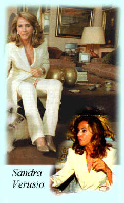 Sandra Verusio nel suo salotto ("Sette")
