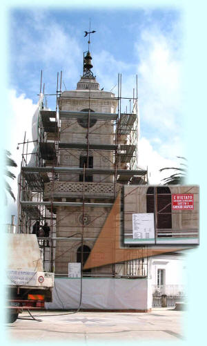 Lavori di manutenzione alla Torre dell'orologio